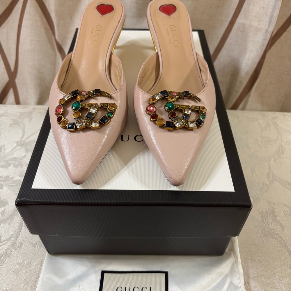 🆕 Gucci GG Multicolor Crystal Mules 🥰 - Picture 2 of 10